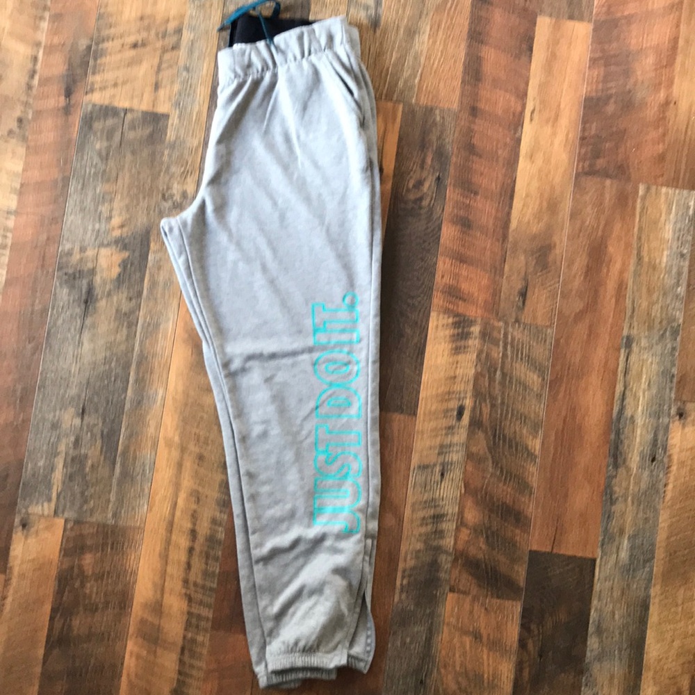 Grey Nike sweatpants